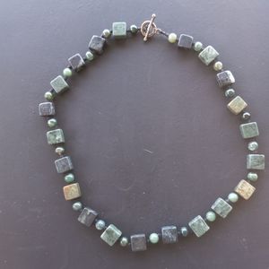Handmade Beaded Jasper Stone Necklace